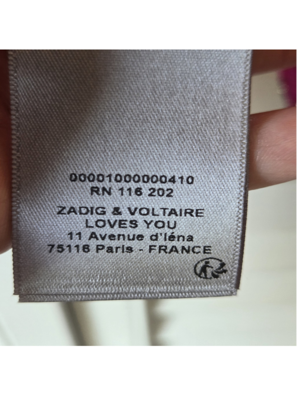 Women's ZADIG & VOLTAIRE Fuchsia & Silver Crew Neck Sweater S - Picture 10 of 13